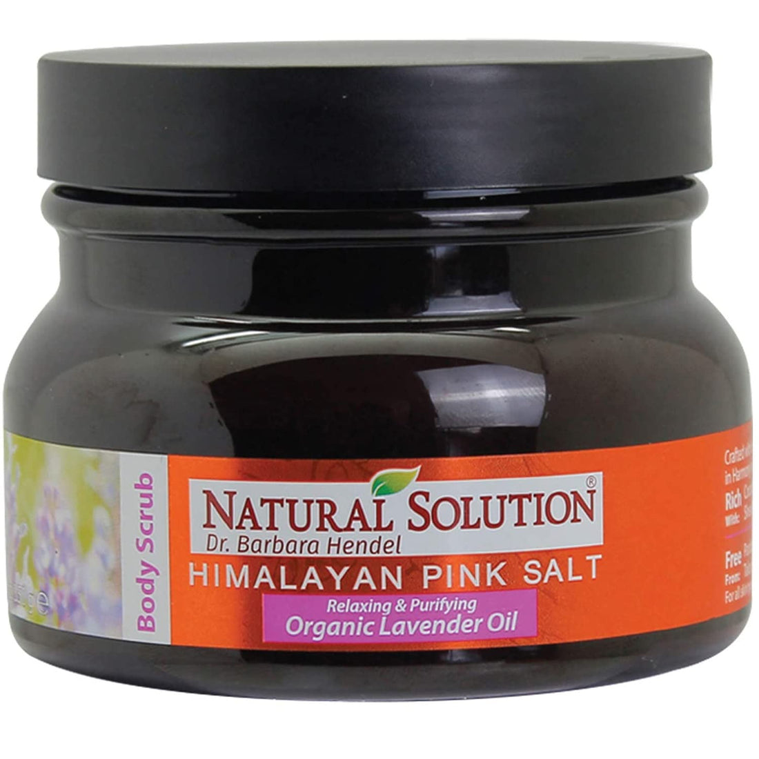 WBM LLC 8246F Natural Solution Himalayan Pink Salt Body Scrub with Organic Lavender Oil,Relaxing and Purifying for Younger Looking Skin Every Day, 12.3 oz