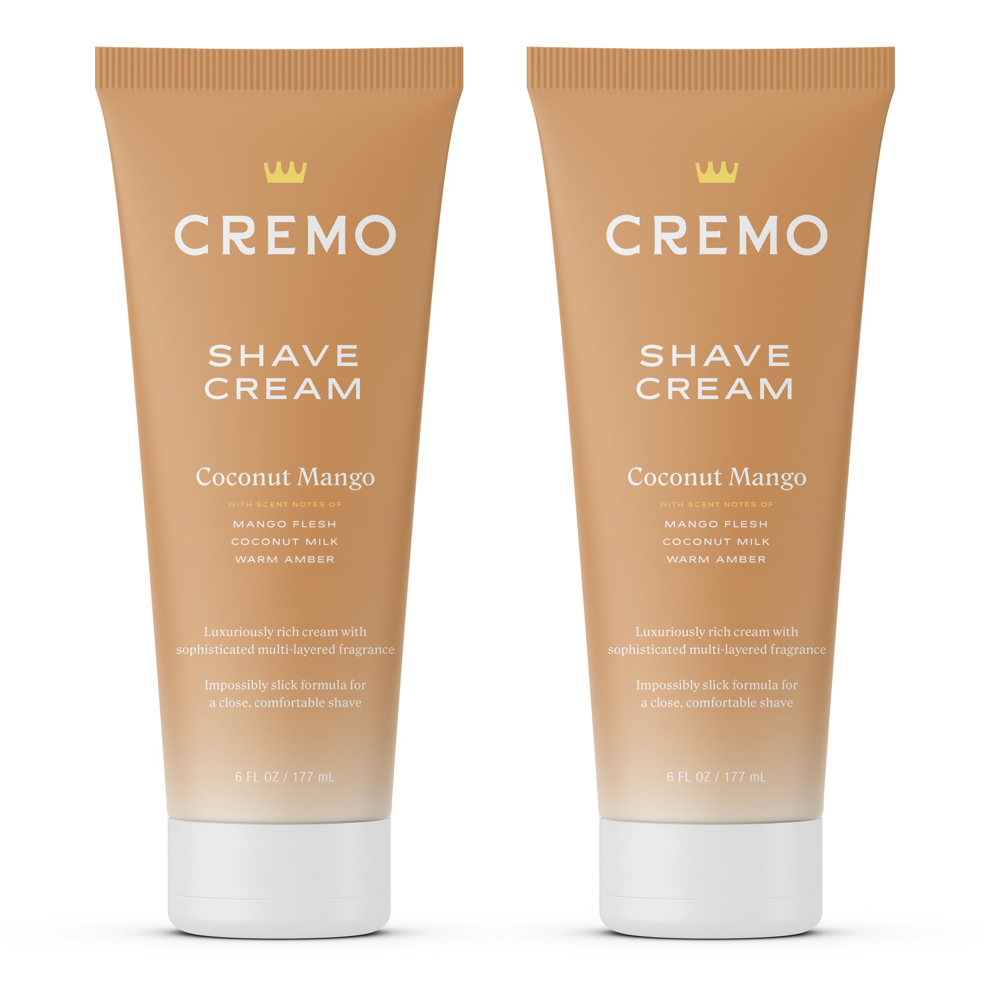 Cremo Coconut Mango Moisturizing Shave Cream, Astonishingly Superior Shaving Cream For Women, Fights Nicks, Cuts And Razor Burn, 6 oz, 2-Pack