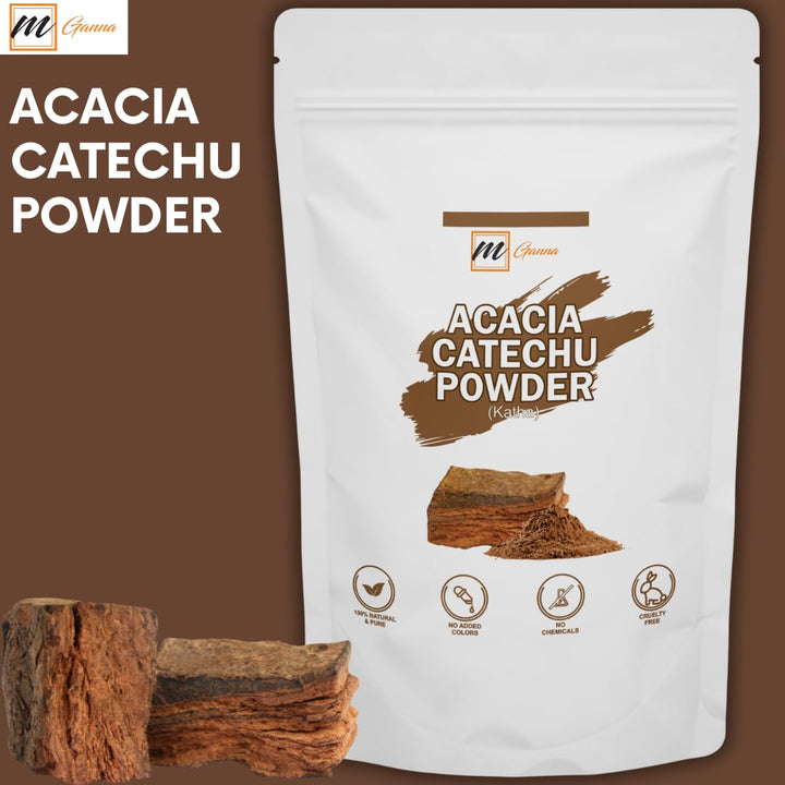 mGanna Acacia Catechu | Katha Powder for Hair Color & Conditioner 0.5 LBS / 227 GMS / 8 Oz