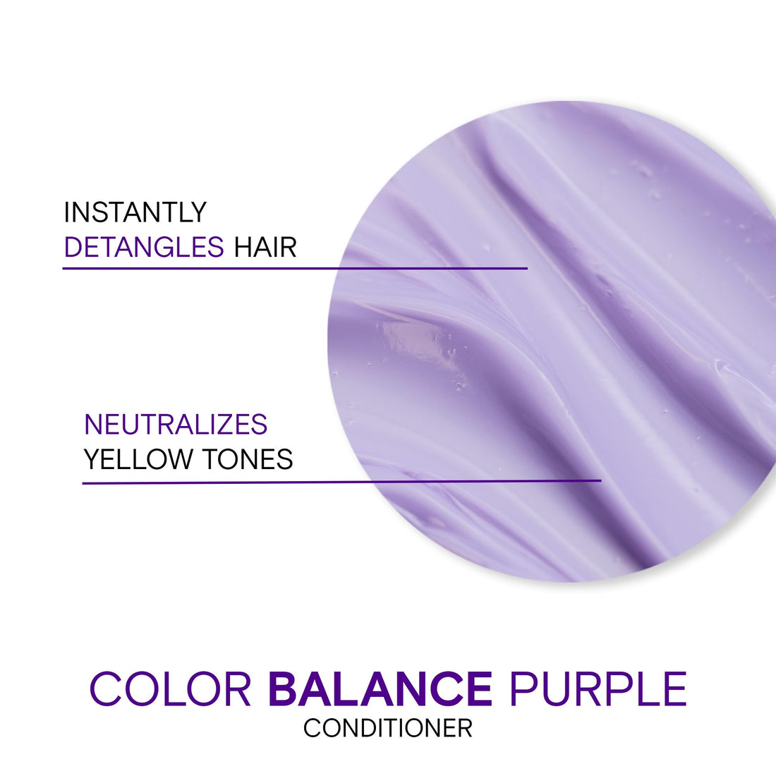 Joico Color Balance Purple Conditioner | For Cool Blonde, Gray Hair | Eliminate Brassy Yellow Tones | Boost Color Vibrancy & Shine | UV Protection | With Rosehip Oil & Green Tea Extract | 33.8 Fl Oz