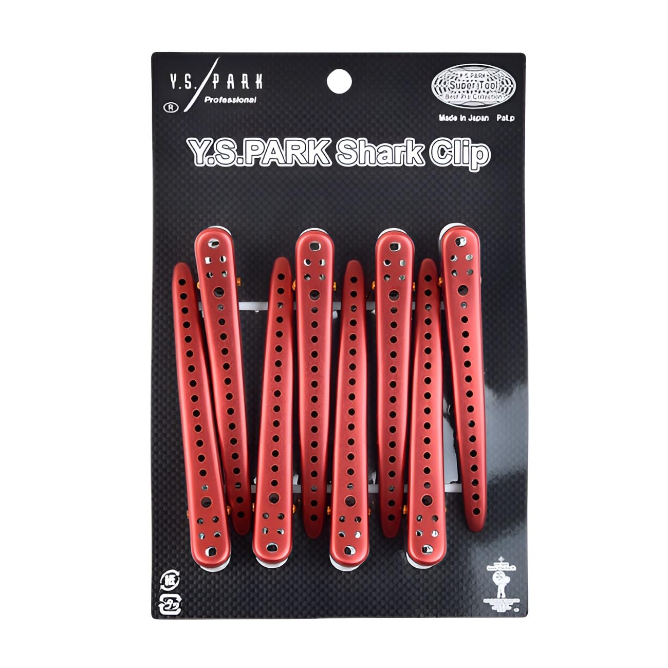 Ys Park Clip Shark Red Metal