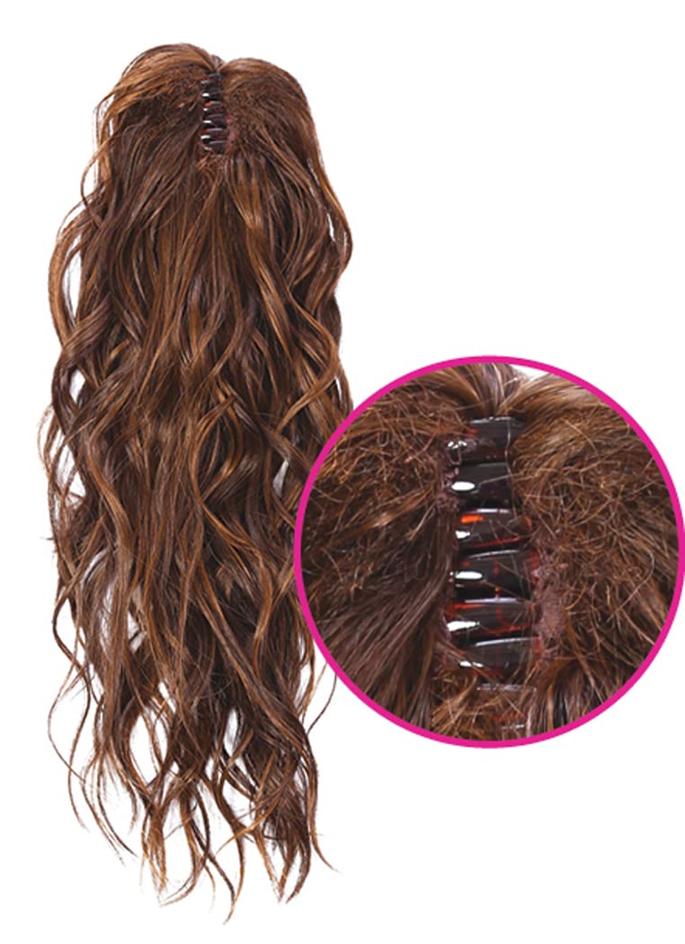 18 Simply Curly Ponytail Color R14/88H GOLDEN WHEAT - Hairdo Hairpieces Claw Clip Pony Tru2Life Heat Friendly Beach Waves Synthetic