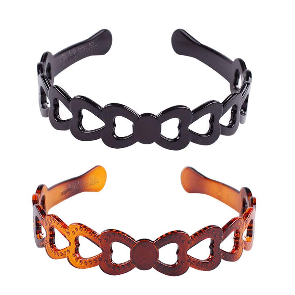 Plastic Tooth Hair Comb Headband Hard Headbands Ribbon Hairband Women Men Hair Accessory (style04)