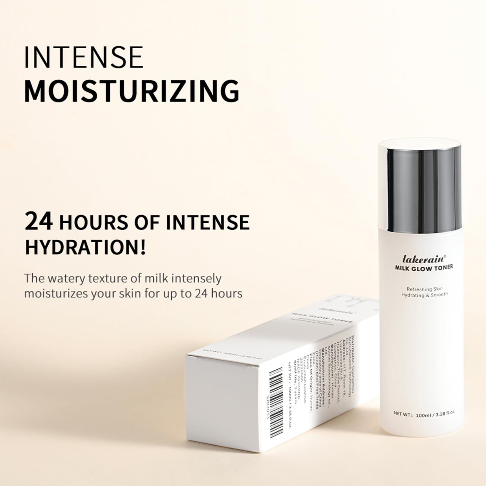 Milk Glow Toner for Face - Deep Hydrating Milky Facial Toner with Niacinamide, Refreshing Skin, Moisturizer & Smooth, Ordinary Toner Skin Care, Cruelty Free, Vegan (100ml)