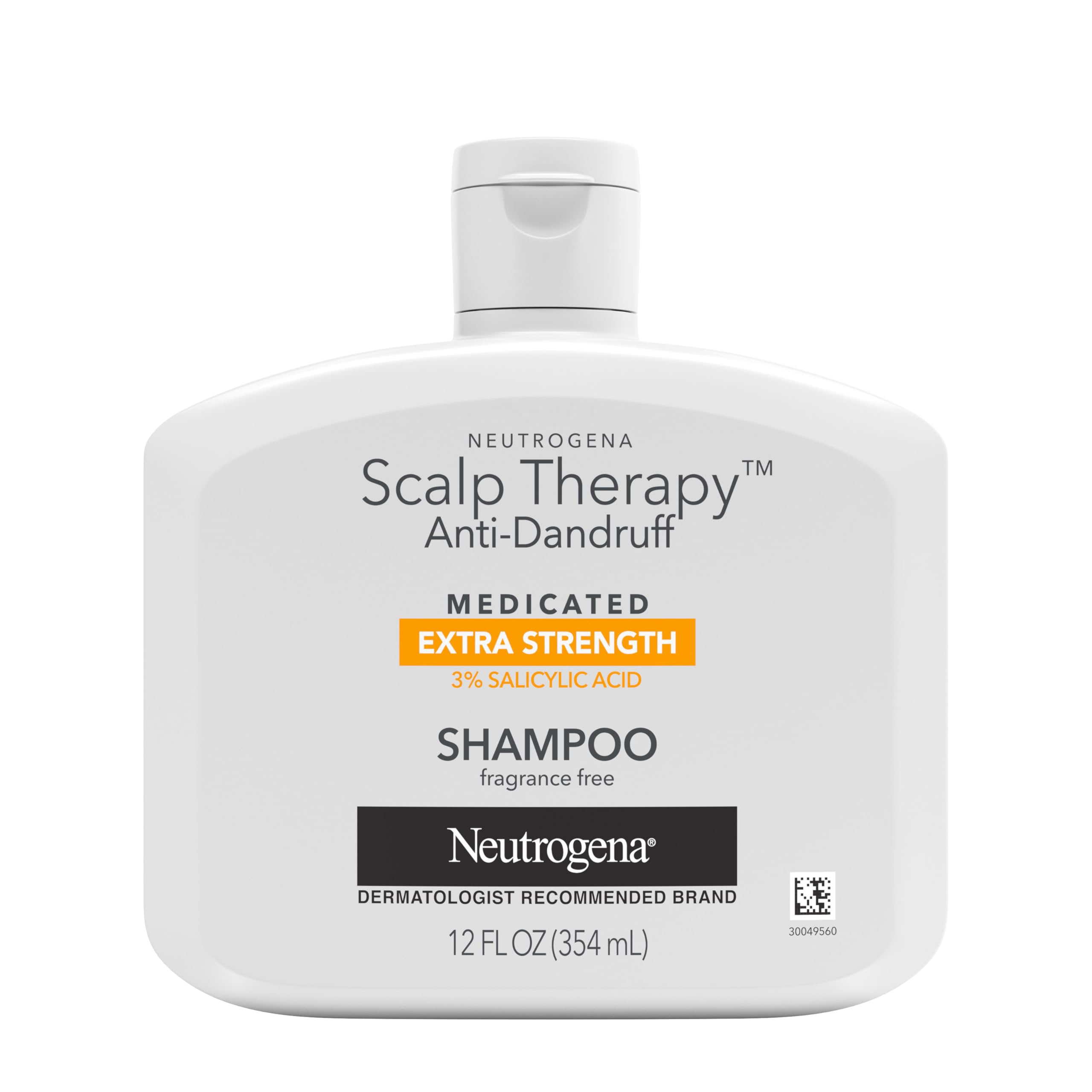 Neutrogena Scalp Therapy Anti-Dandruff Shampoo Extra Strength, with 3% salicylic acid, Fragrance Free, 12 fl oz