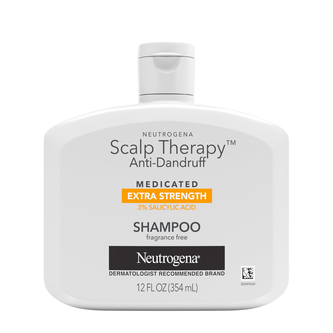 Neutrogena Scalp Therapy Anti-Dandruff Shampoo Extra Strength, with 3% salicylic acid, Fragrance Free, 12 fl oz