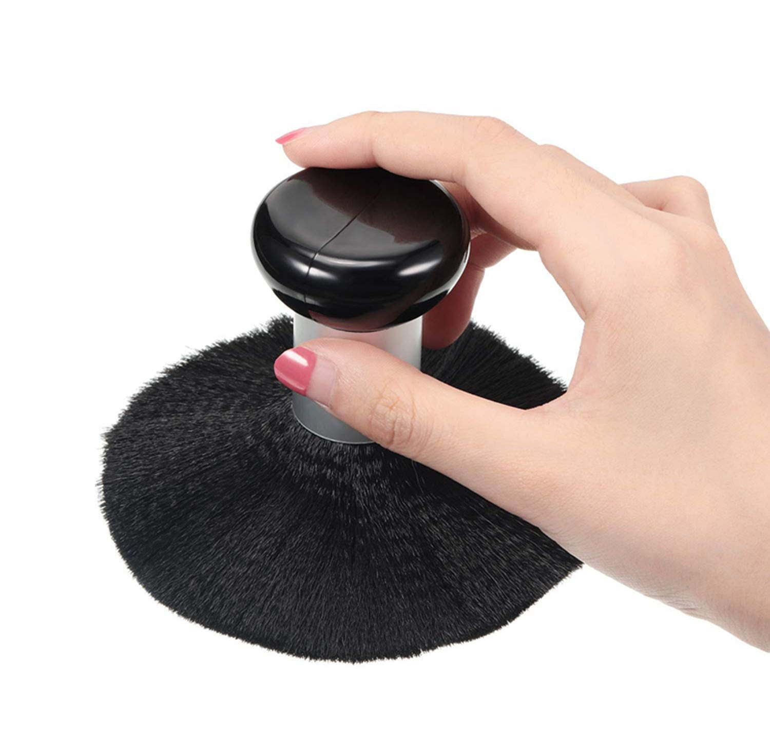 Healthcom Barber Neck Duster Brush Hair Cutting Kits Hair Salon Hair Removal Brush Professional Broken Hairbrush Haircut Special Cleaning Brush,Black