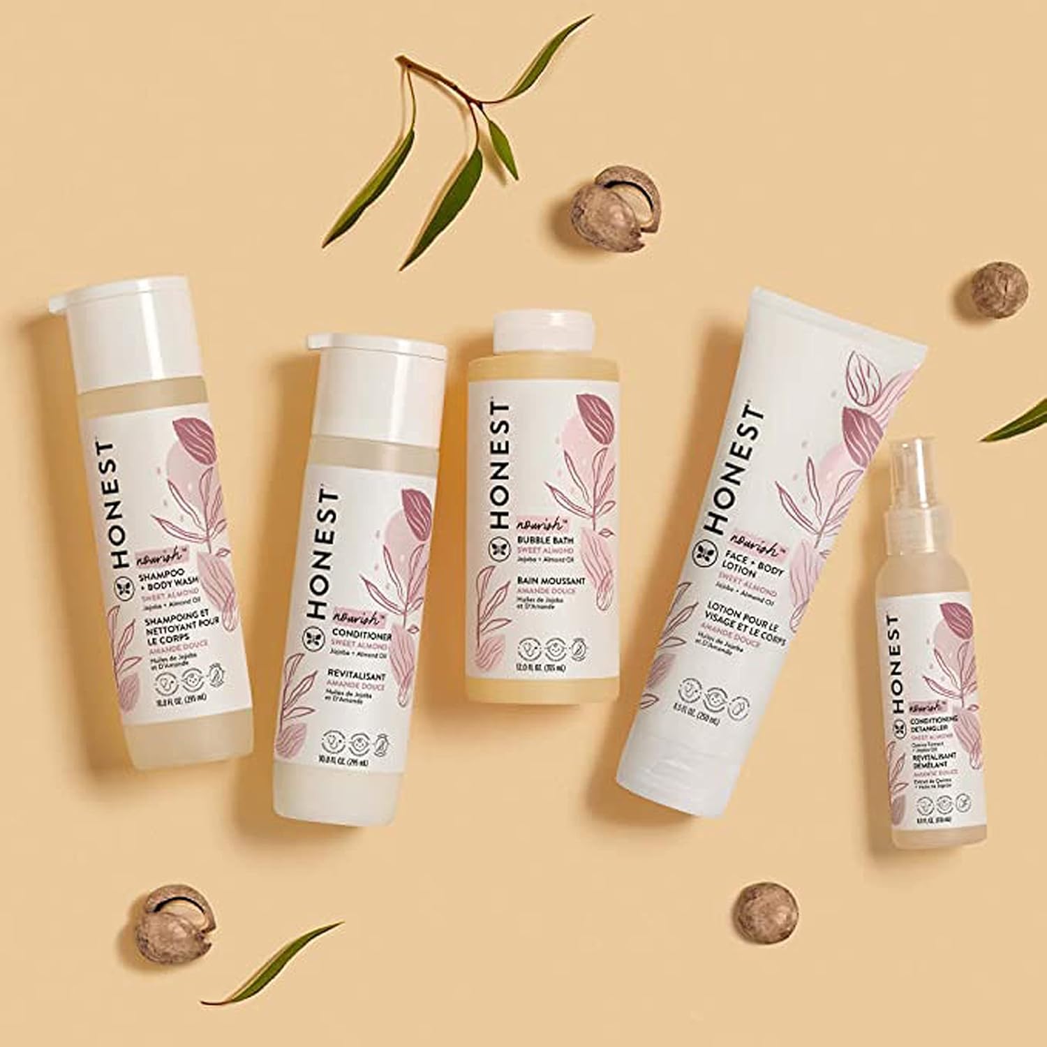 The Honest Company Gently Nourishing Face and Body Lotion, Sweet Almond, 8.5 Fl Oz