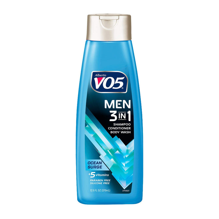Alberto Vo5 Mens 3 In 1 Shampoo, Conditioner & Body Wash, Ocean Surge 12.5 Fl Oz