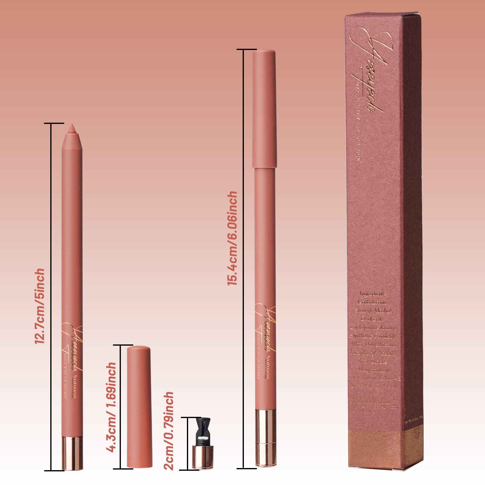 YES.EYE DO Nude Lip Liner Pencil, Automatic Waterproof Nude Pink Lipliner with Built-in Sharpener, Long Lasting Lip Liner for Lip Defining, Creamy, Soft, Highly Pigmented, Miss Victoria