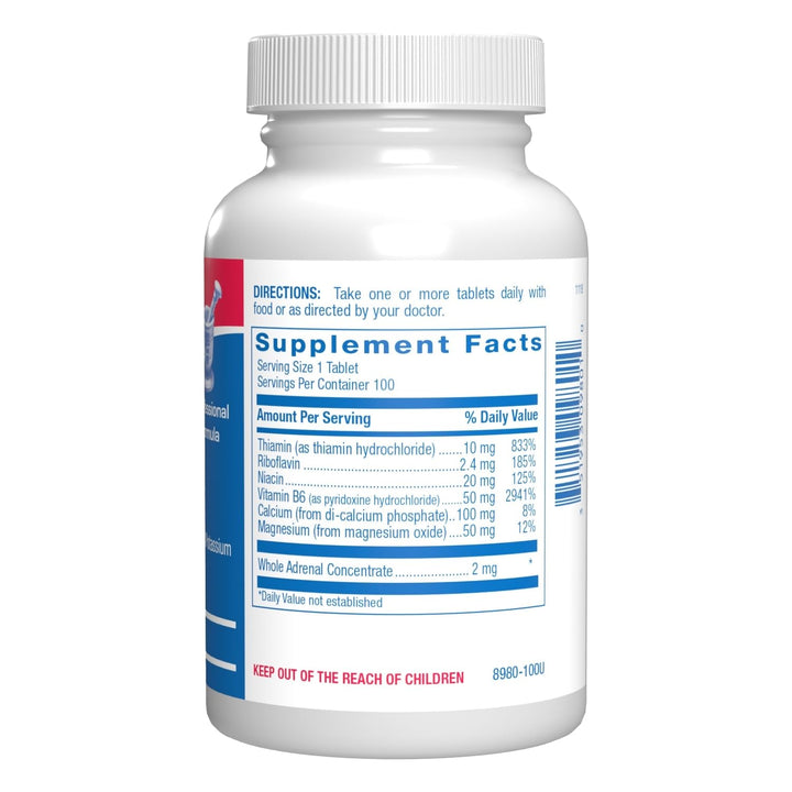 Calcium Magnesium B6 Supplement - Clinically Formulated Vitamin B6 50mg Complex for Energy Metabolism Krebs Cycle Heart Bone and Nerve Support with B1 B2 Niacin and Potassium (100 Servings)