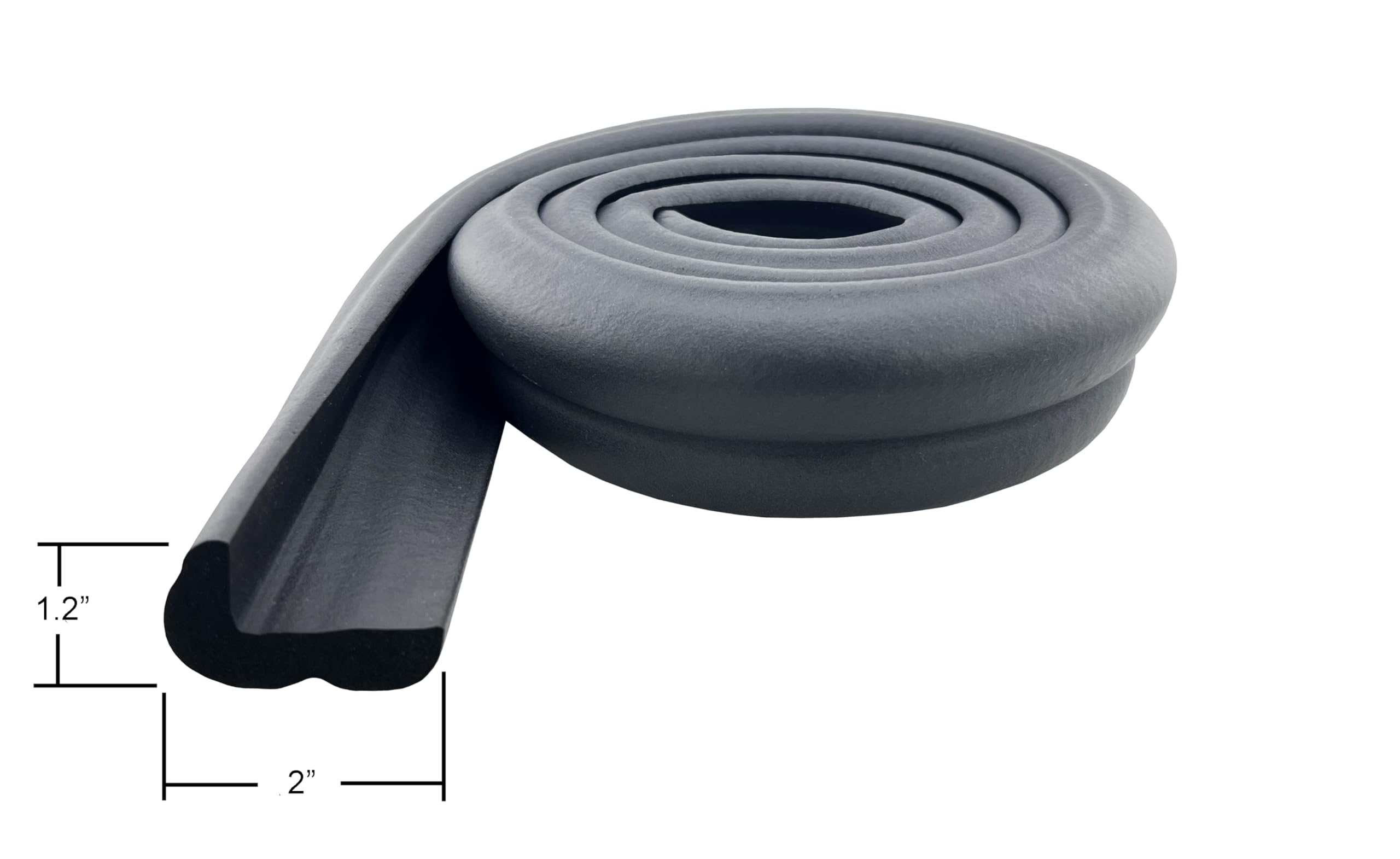 KidKusion Hearth Cushion | Made in USA | Black | 8.33 Ft of Padding | Child Safety, Edge and Corner Guard, Babyproof Fireplace Bumper