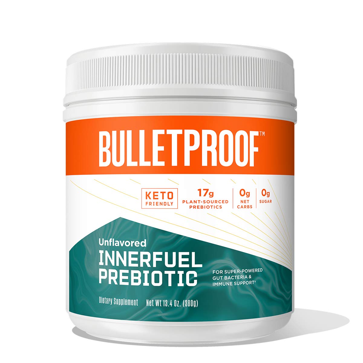 Bulletproof Unflavored Innerfuel Prebiotic Fiber Powder, 13.4 Ounces, Supplement for Gut Health, Digestive Health and Immune Support, Plant Sourced Prebiotics, 0g Sugar