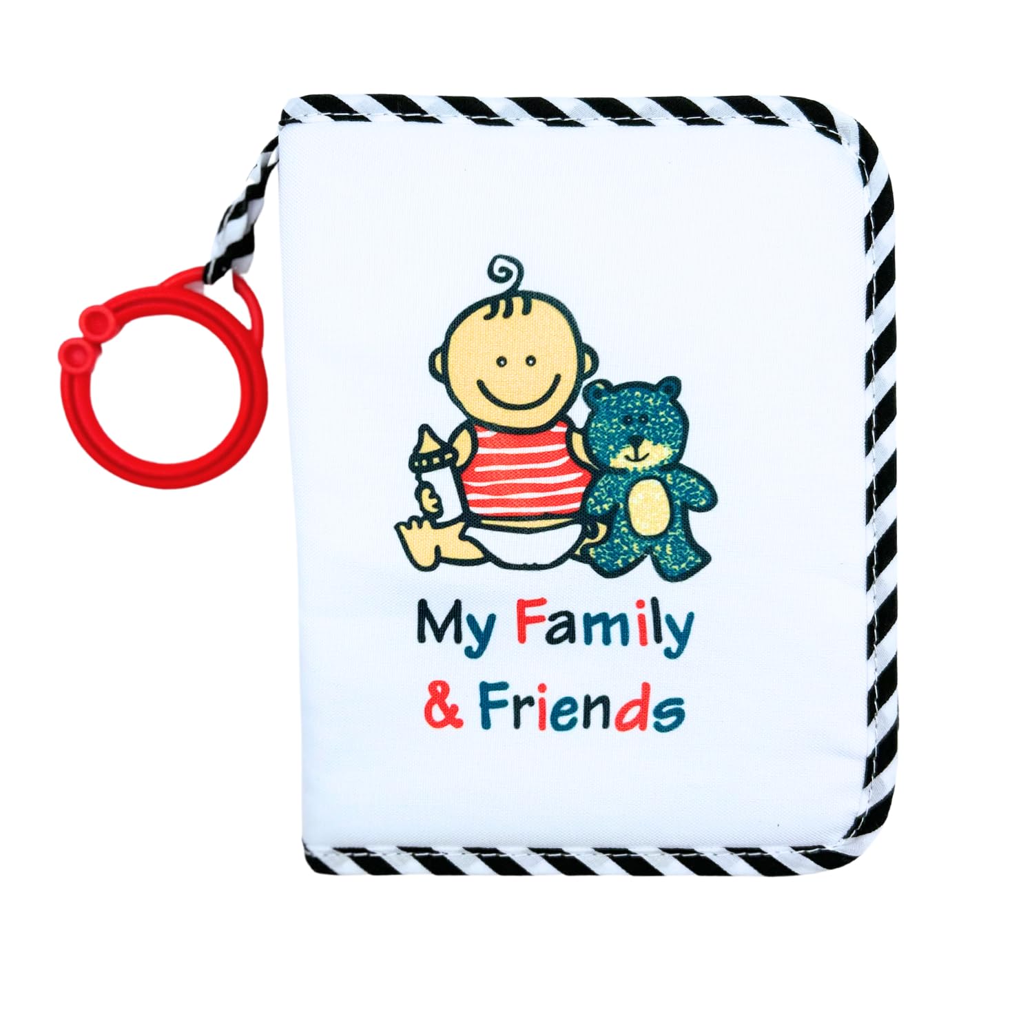 Baby's First Photo Album - My First Family Photo Album - Soft Fabric, Baby Safe, Easy to Clean, Holds 17 Photos, Personalize with Your Favorite Pictures, No Hard Edges