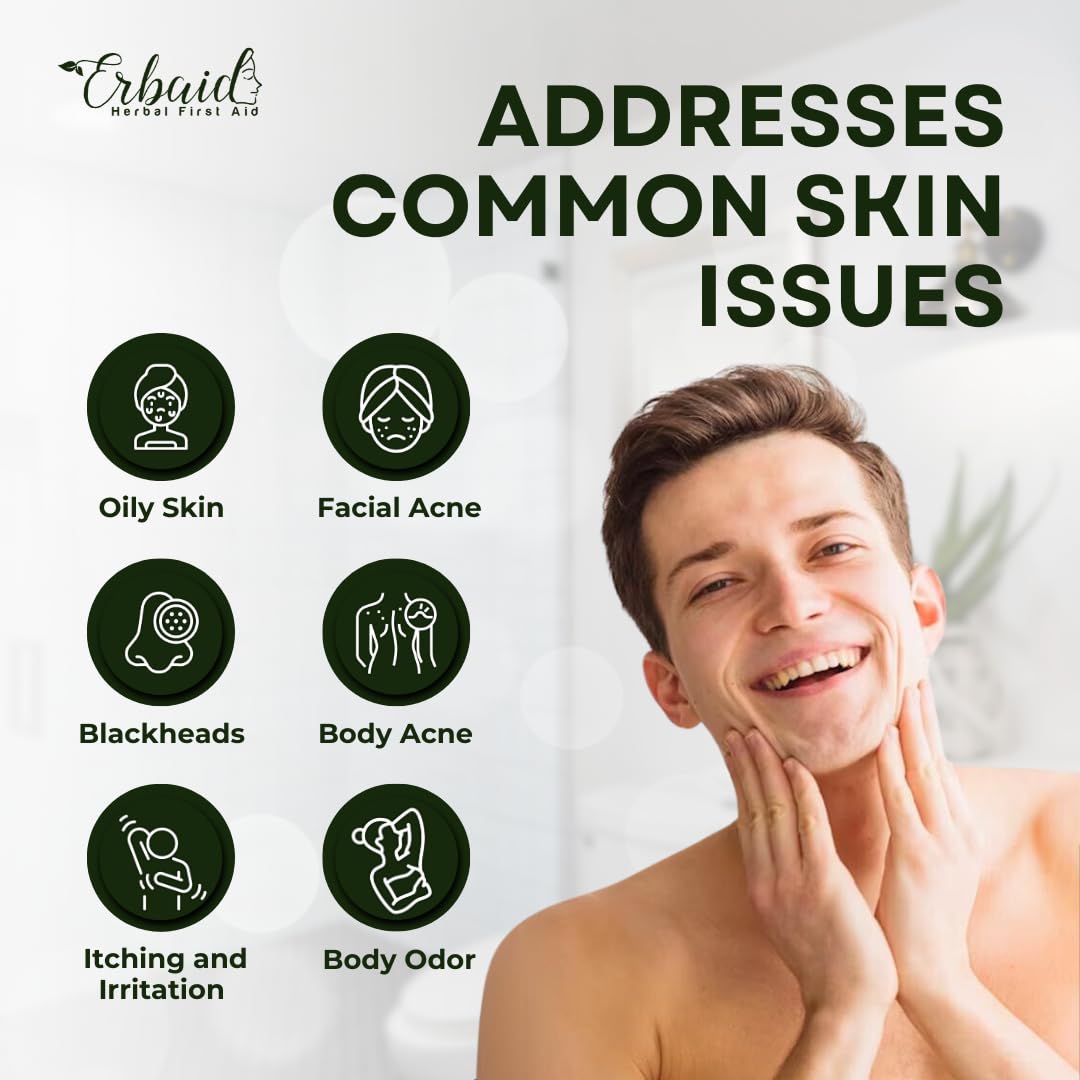 Tea Tree Soap – Natural Defense Tea Tree Oil Soap Bar for Face & Body – Remedy Soap Fights Acne, Skin Irritation, and Prevents Breakouts – Deeply Cleansing, Hydrating Cleanser for Calm, Fresh Skin