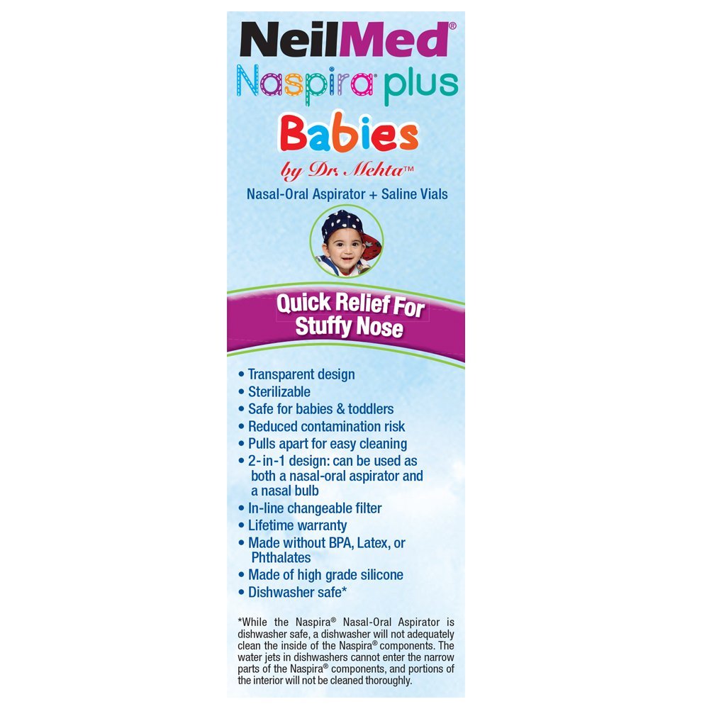 NeilMed Naspira Plus Nasal Oral Aspirator, 1 Count