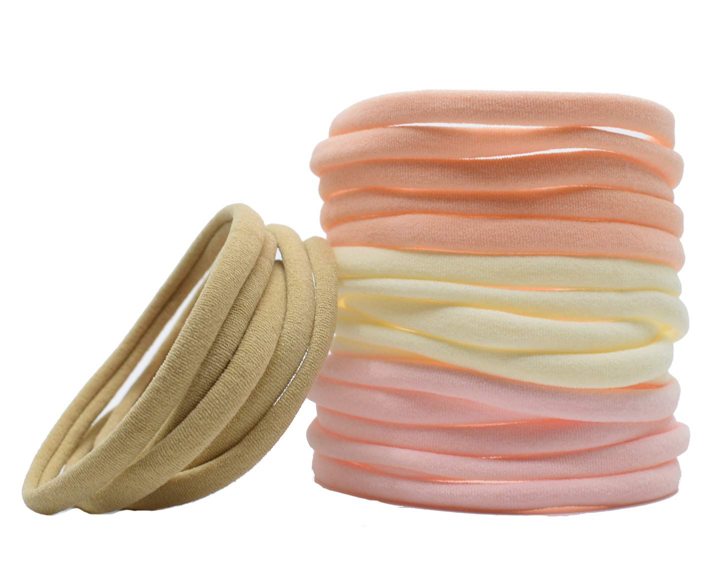 catin Super Soft Nylon Headband for Newborn Baby Girl Kids, High Stretchy, 20pcs for DIY Crafts