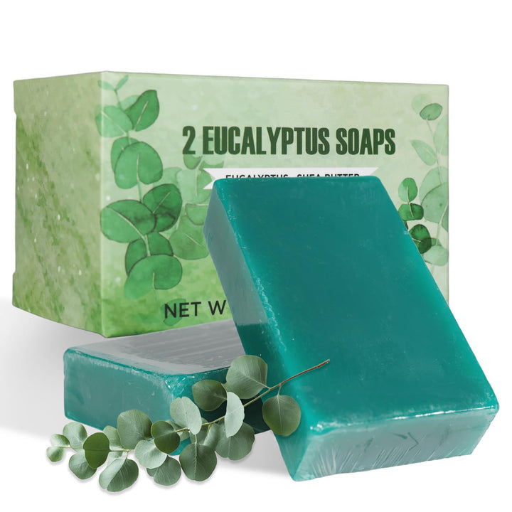 Princess Belle Eucalyptus Soap, Natural Soap Bar, Exfoliating Bar Soap for Dirt, Handmade Soap for Face and Body, Moisturizing Bar Soap for All Types Skin, 2 Pack