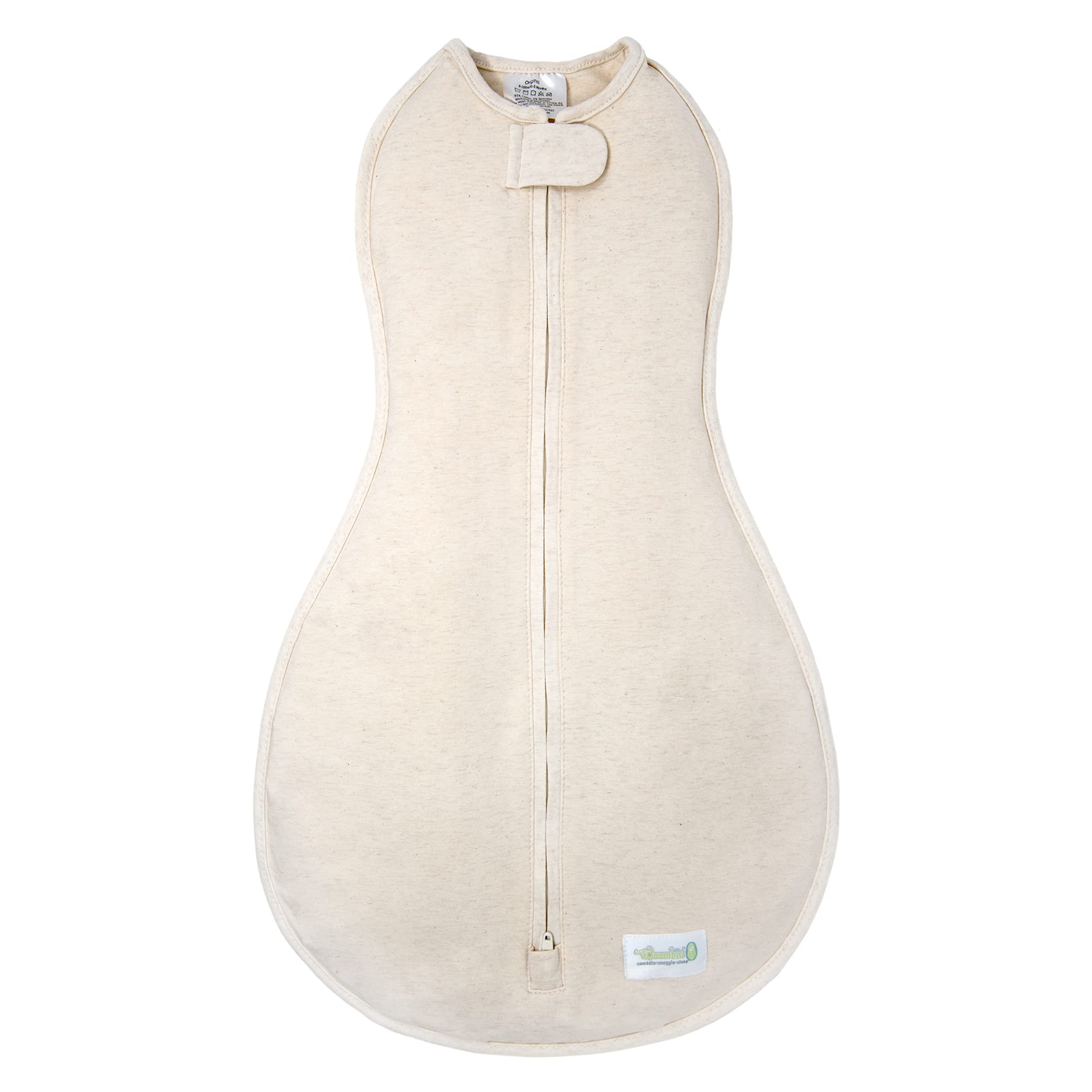 Woombie Original Baby Swaddling Blanket - Soothing, Cotton Baby Swaddle with Zipper - Wearable Sleep Blanket, Freebird, 14-19 lbs