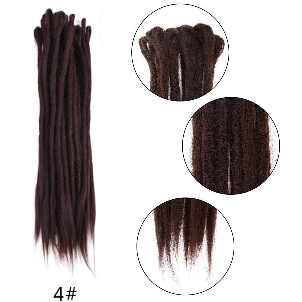 Aosome Dreadlock Extensions 20 Handmade Synthetic Dreads Crochet Reggae Hair Extensions 20pcs/pack