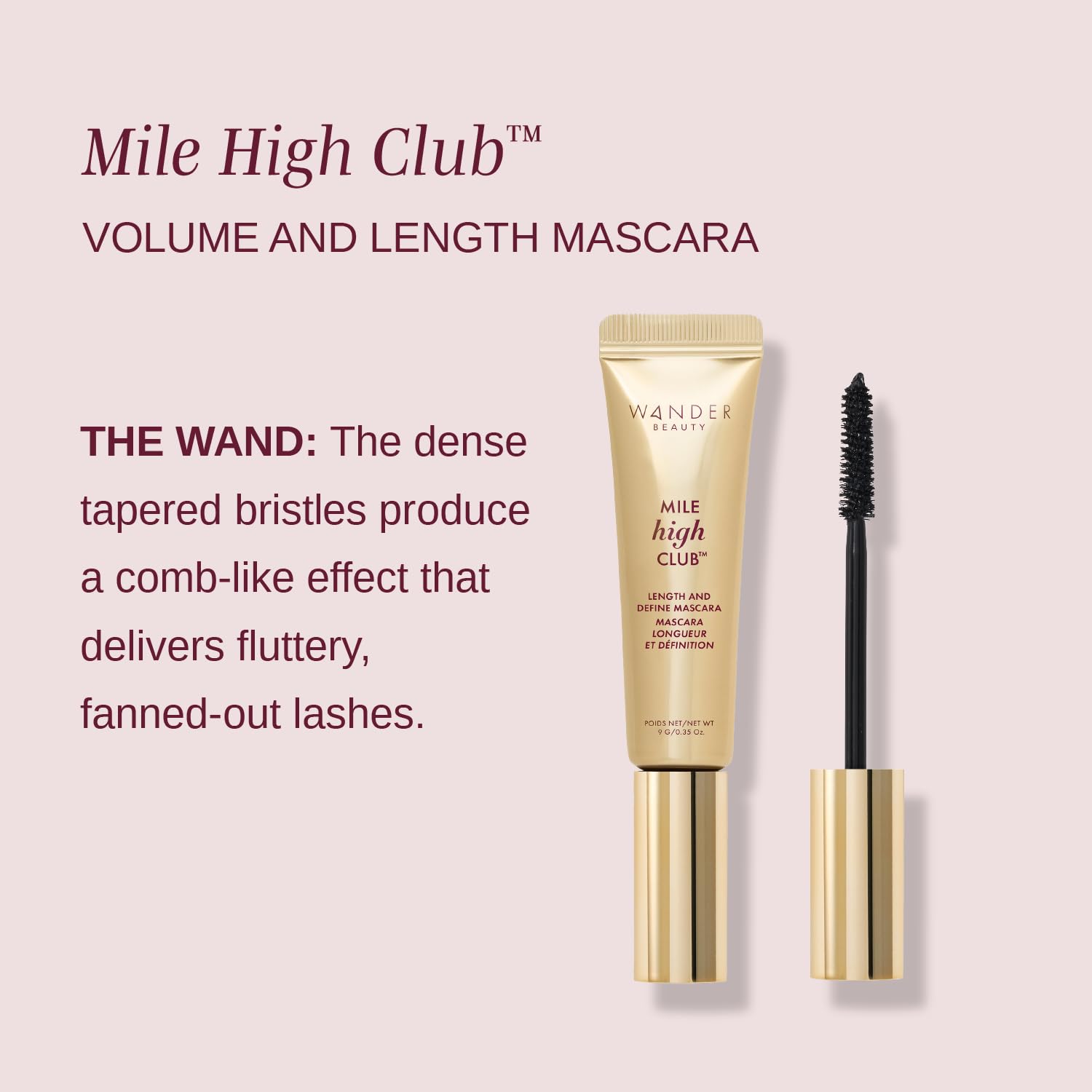 Wander Beauty Mile High Club Volume and Length Mascara - Wander Beauty Mile High Club Volume And Length Mascara! Volumizing and Lengthening Mascara with Precise Bristles! Smudge Proof, Flake Proof