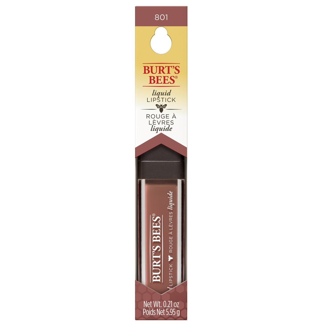 Burt's Bees 100% Natural Glossy Liquid Lipstick, Sandy Seas, 1 Tube