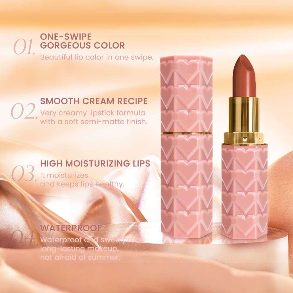 Labiales Magicos 24 Horas Originales: 3 Pcs Velvet Lipstick Set for Women, Nude Long Lasting Matte, Non-Stick, Waterproof