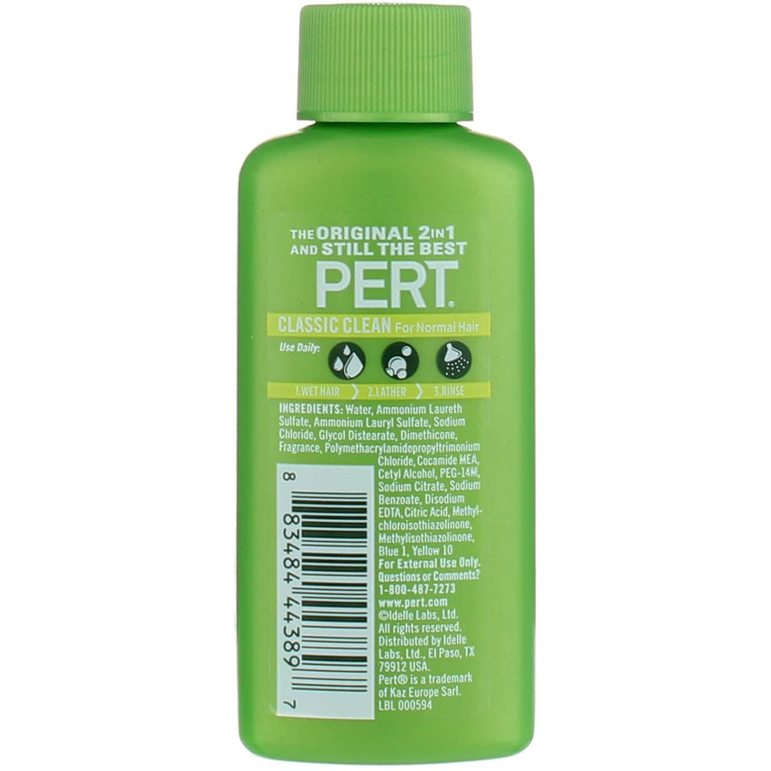 Pert Plus, Happy Medium 2 In 1 Shampoo Plus Conditioner 1.7 Oz, 3 Pack