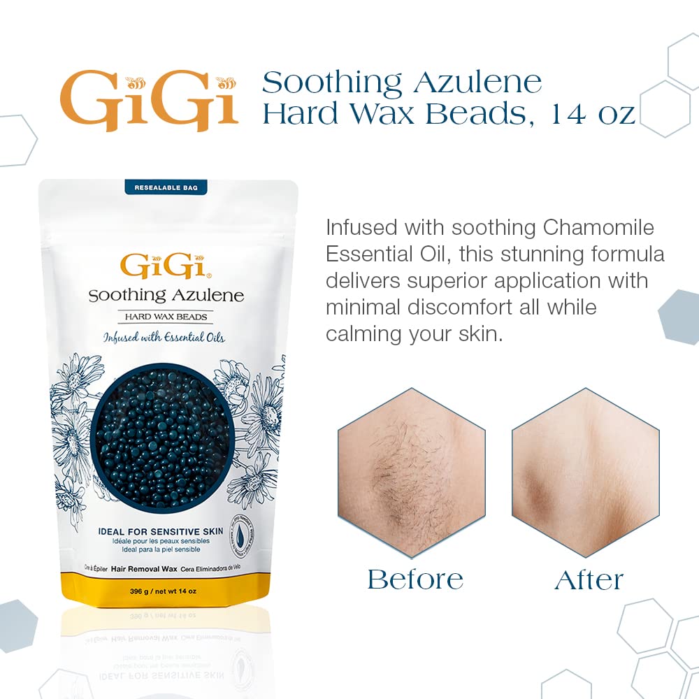 GiGi Soothing Azulene Wax Beads, 14 oz