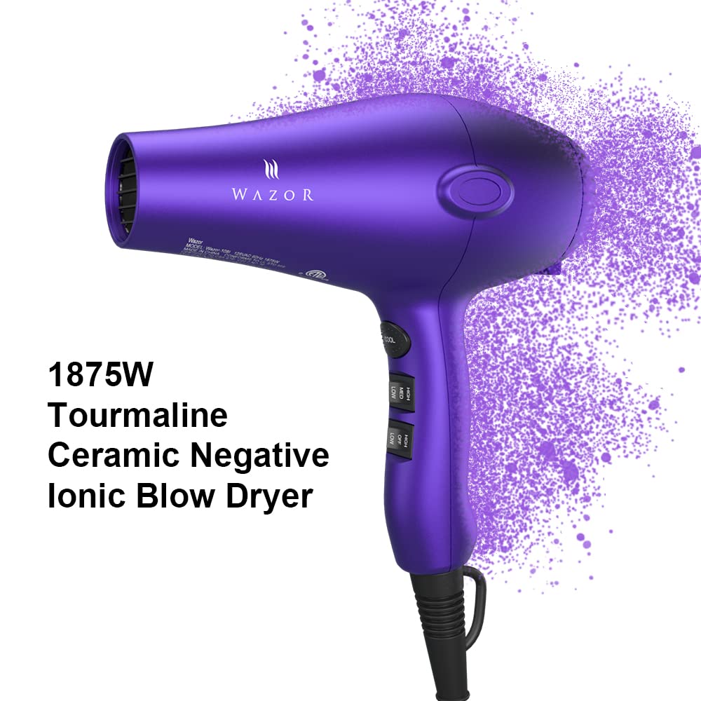 MHU Light Weight Hair Dryer Pro DC Motor Ceramic Negative Ionic Blow Dryer With 2 attachments