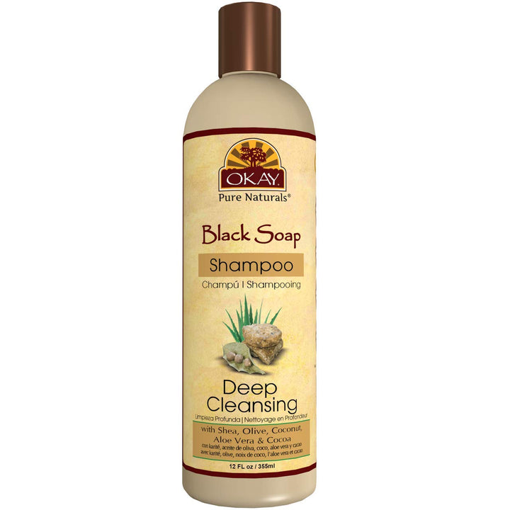 Okay OKAY African Black Soap Shampoo, 12 Fluid Ounce
