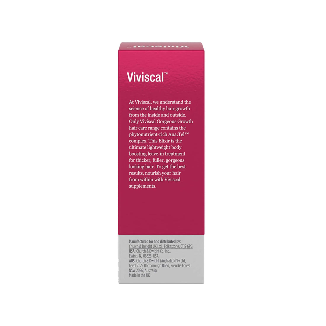 Viviscal Gorgeous Growth Densifying Leave-in Elixir for Thicker, Fuller Hair | Ana:Tel Proprietary Complex with Keratin, Biotin, Zinc | 1.7 Ounce