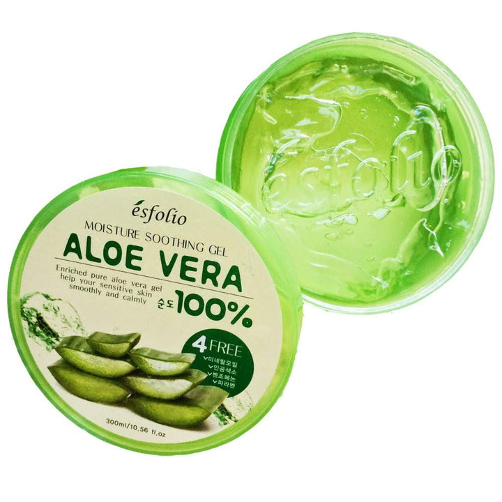 [Esfolio]Soothing Moisture 100% Aloe Vera Gel (300 ml / 10.4 fl.oz.) - Enriched Pure Aloe Vera Gel [Korean Cosmetics] Best K-Beauty Product