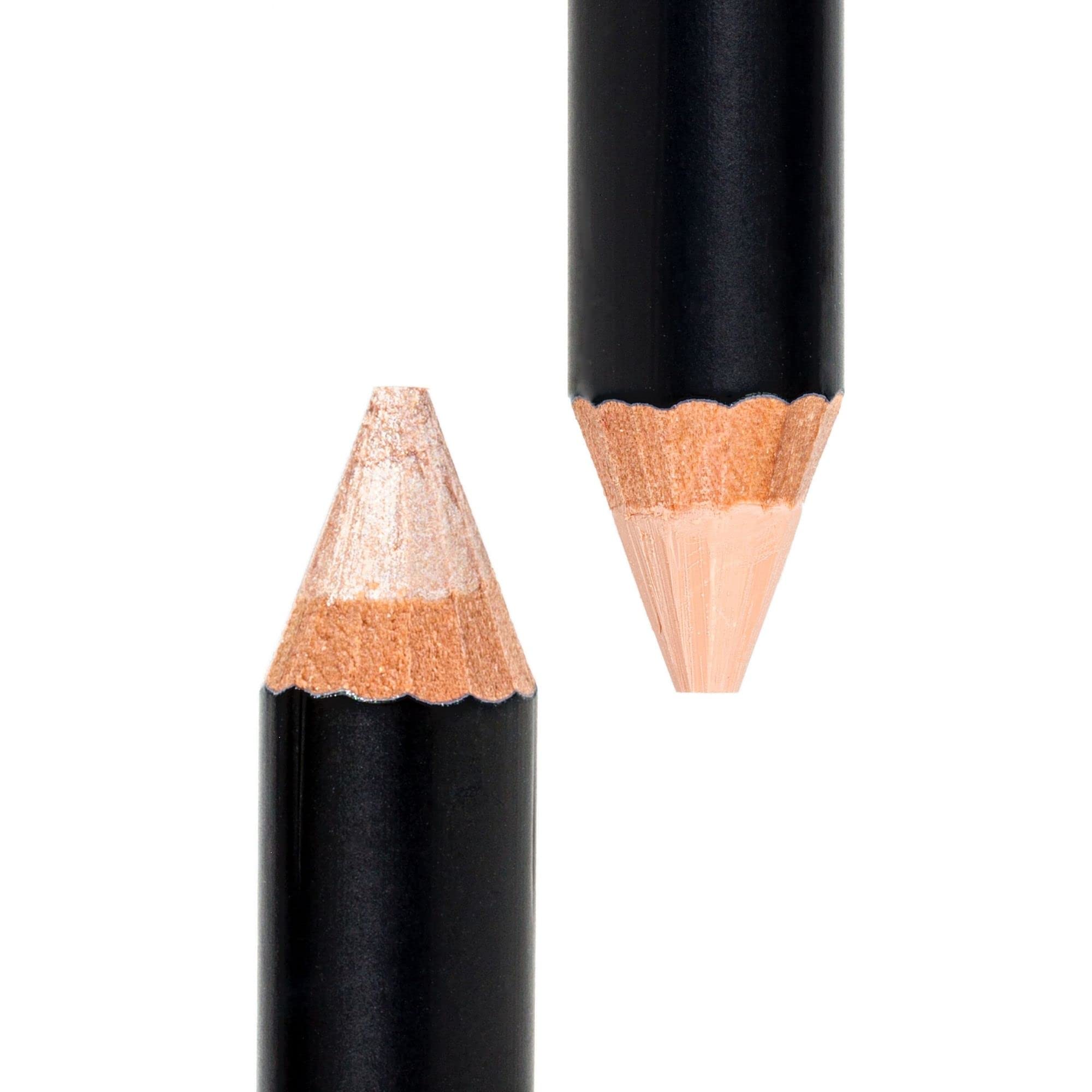 1 pc Duo Brow Crayon , Cool Beige : Brow Concealer & Highlighter Duo Pencil Crayon Cool Beige, Matte and Shimmer Eyebrow Shaper, Paraben Free, Gluten Free, Made in the USA