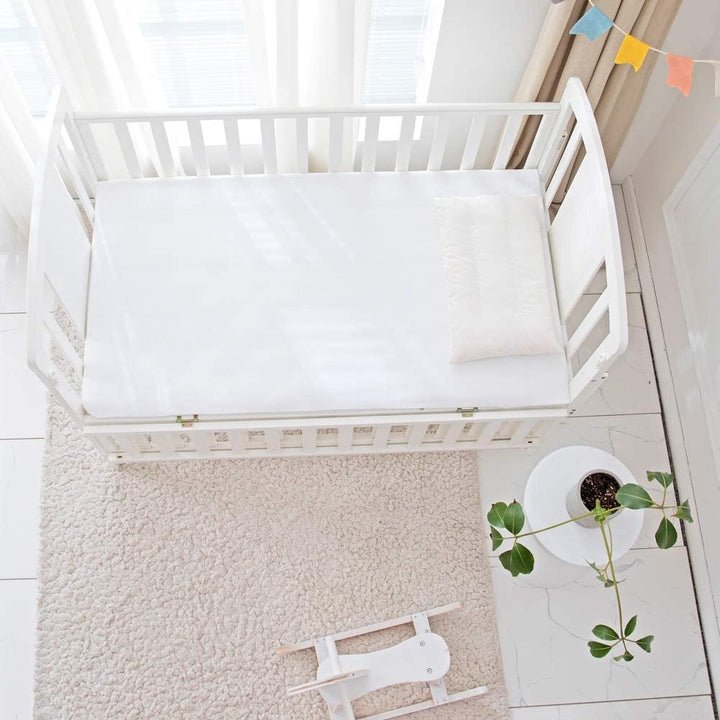 Flannel Crib Protector Pad, Reusable Washable Incontinence Bed Underpads,100ï¼â€¦ Water Resistant Utility Cotton Mattress Protector Pad, Solid White Waterproof Diaper Pad, One Size, 27 X 50