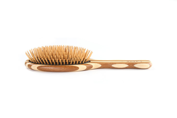 Bass Brushes Extra Large Oval: Cushion, Wood bristles, Light wood Handle