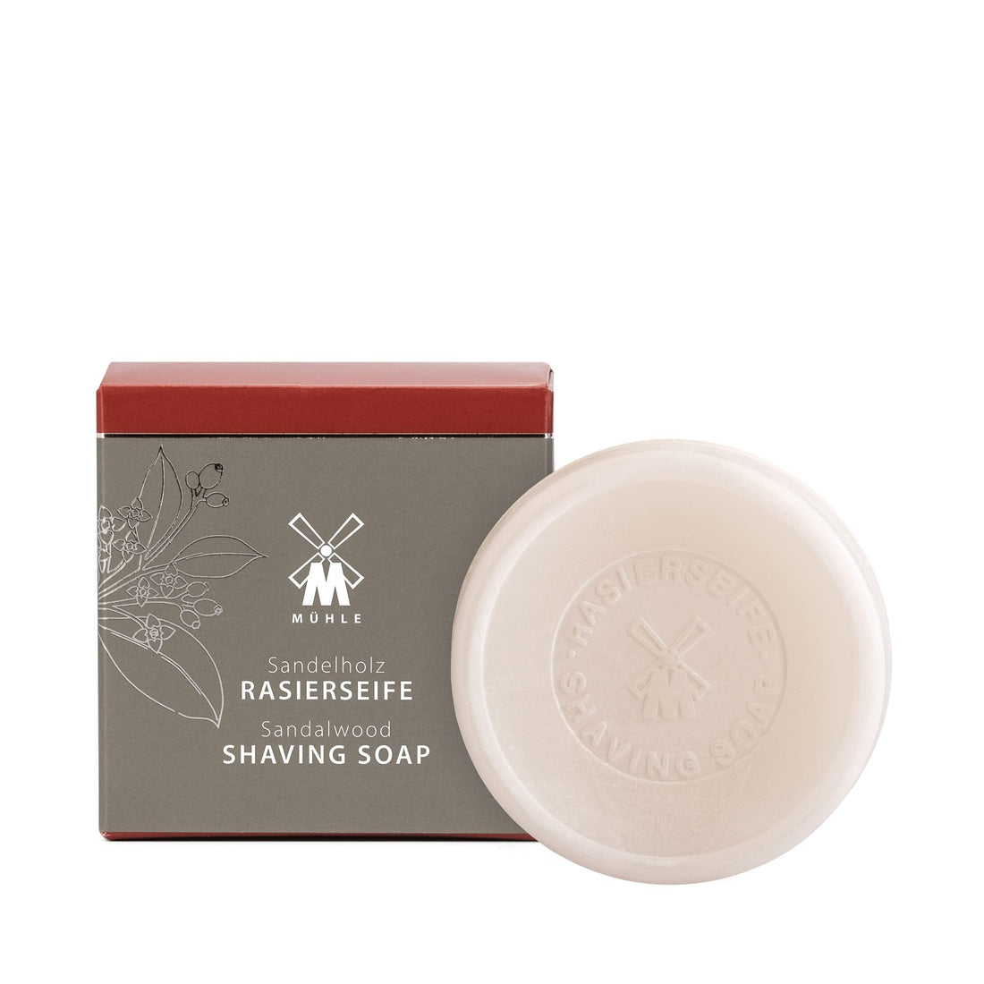 Shaving soap with in porcelain bowl, with Sandalwood WU-MHL-RN-2-SH