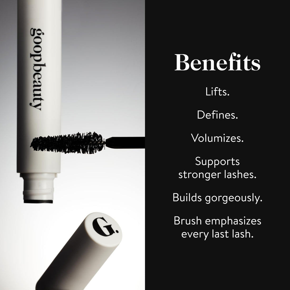 goop Beauty Featherlash Lifting Mascara | Volumizing & Lengthening Eyelash Serum with Nourishing, Clean Ingredients | 0.15 fl oz
