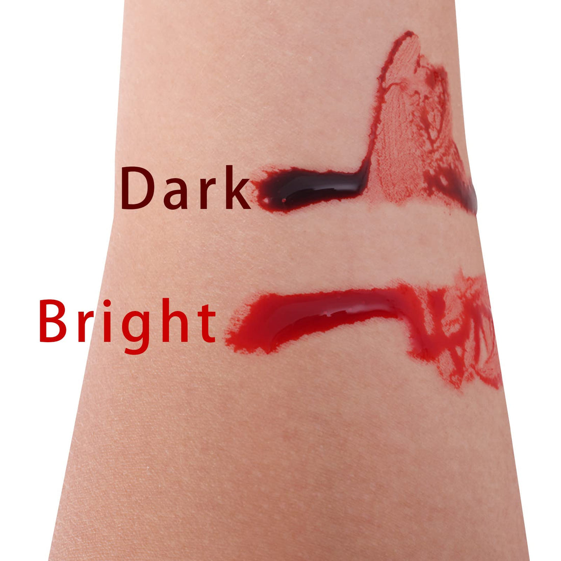 MEICOLY 2.1oz Halloween Fake Blood Makeup- Realistic Sangre Falsa Washable Edible Liquid with 0.7oz Cleaning Soap - Squirt Blood for Clothes,Zombie Vampire Monster,SFX Cut Flesh Wound Makeup - Bright