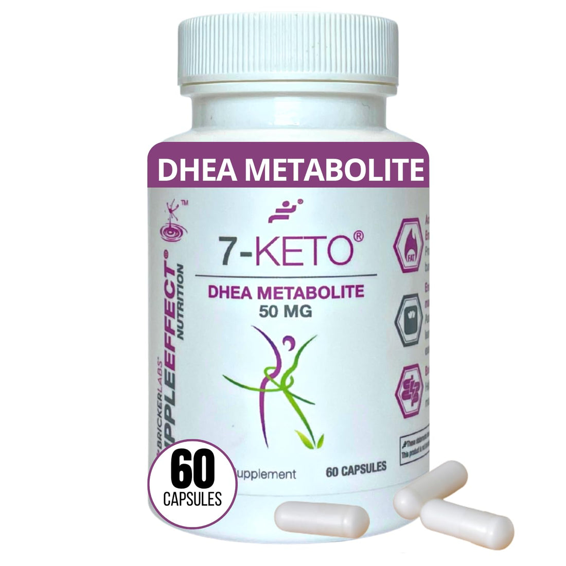 Bricker Labs 7-Keto DHEA Metabolite 50 mg Dietary Supplement for Weight Management, Safe and Effective Weight Management Support, 60 Capsules