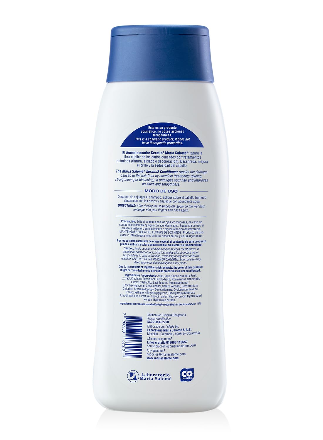 Maria Salome Acondicionador Keratin2 Conditioner 400ml 13.5 fl Oz