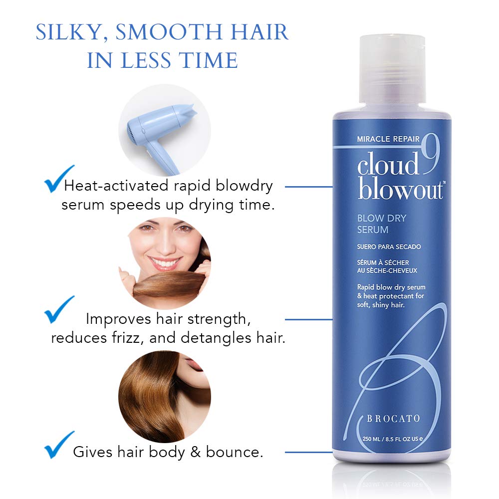 Brocato Cloud 9 Blowout Miracle Repair Blow Dry Serum, 250ml