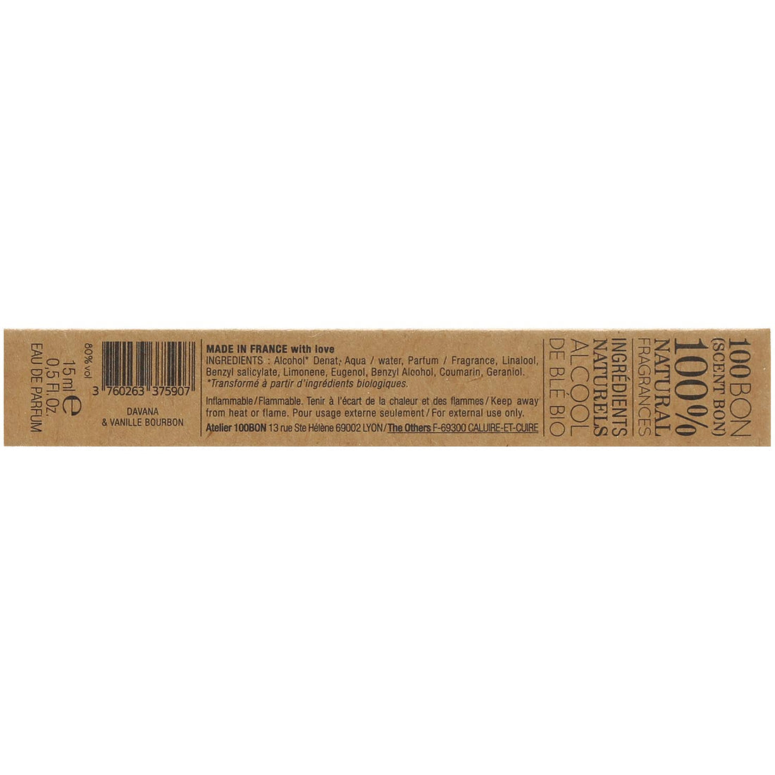 100BON Davana & Vanille Burbon ââ‚¬â€œ Davana & Vanilla Fragrance for Women & Men ââ‚¬â€œ Energizing Organic Fragrance - Fruity, Licorice & Sweet Notes Fragrance - 100% Natural Fragrance Travel Spr