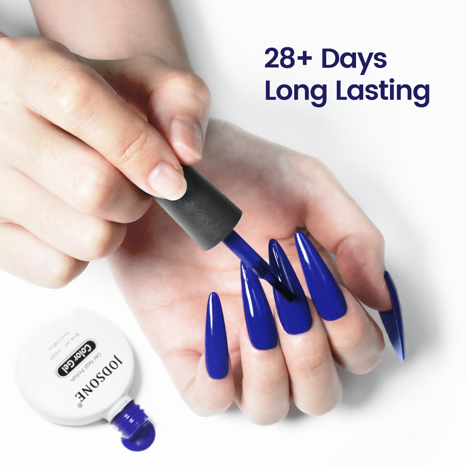 JODSONE 10ml Gel Polish Dark Blue Gel Polish Nail Soak Off U V LED Nail Lamp Art Manicure Salon DIY Home Solid Color Gel Gift for Women Girls