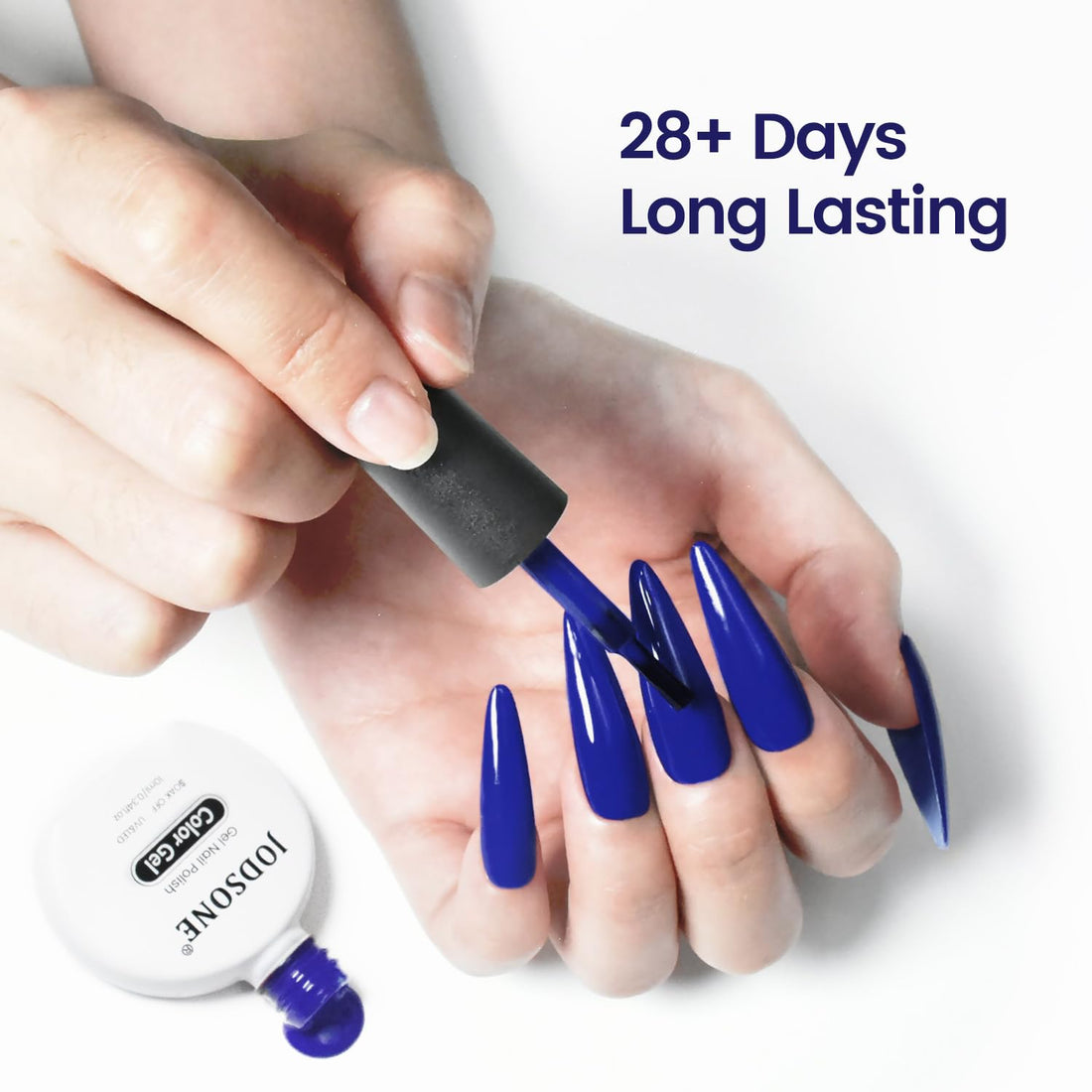 JODSONE 10ml Gel Polish Dark Blue Gel Polish Nail Soak Off U V LED Nail Lamp Art Manicure Salon DIY Home Solid Color Gel Gift for Women Girls