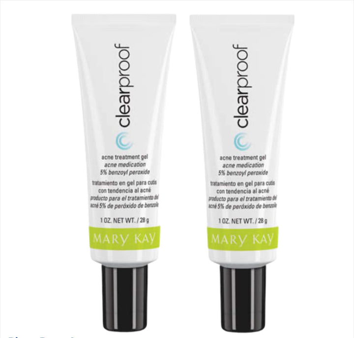 Mary Kay, 2 PCS CLEARPROOF ACNE TREATMENT GEL 1 FL OZ TRATAMIENTO EN GEL PARA PIEL CON ACNÉ 28 G