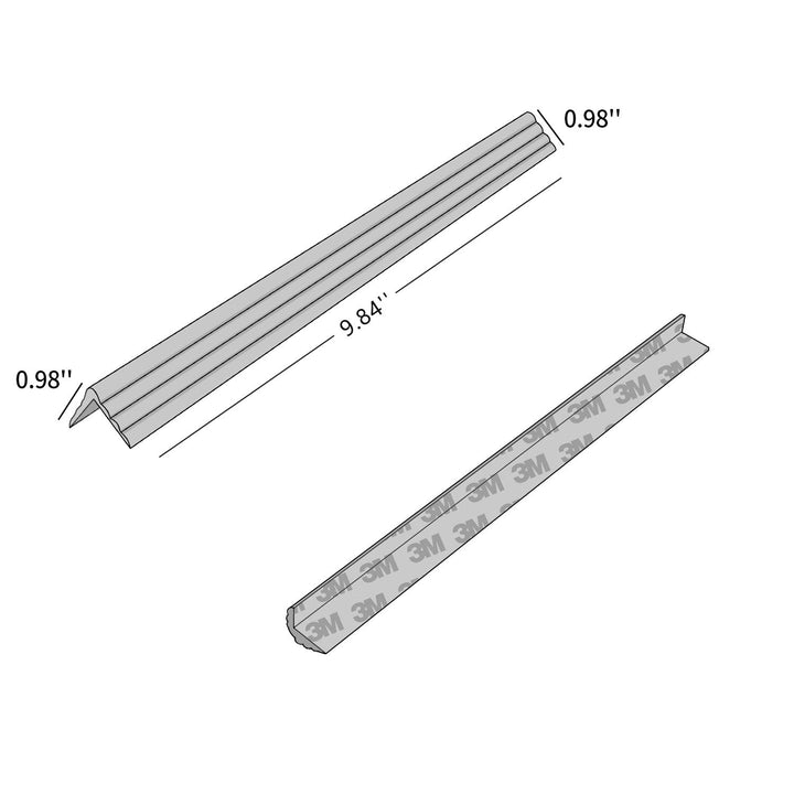 Corner Protector, Safety Baby Proofing Corner Cushion Edge Strip Protective Bumpers Silicone Guard Table Furniture Protectors with Double Side 3M Tape (Semitransparent Wide Edge Protector)