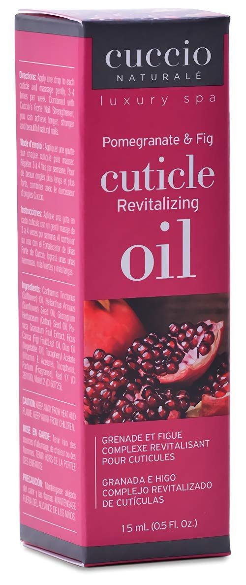 Cuccio Naturale Revitalizing Cuticle Oil - Hydrating Oil | For Repaired Cuticles Overnight - Remedy | Pomegranate & Fig | For Damaged Skin & Thin Nails - Paraben/Cruelty-Free Formula - 15ML