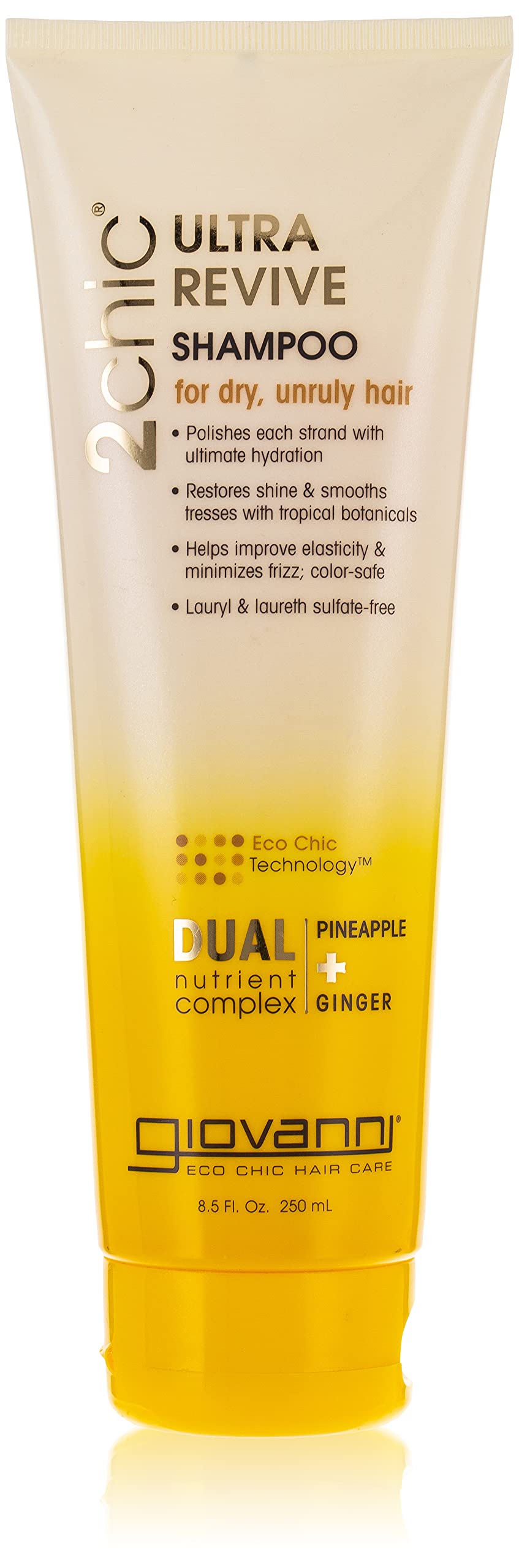 GIOVANNI Giovanni 2chic Ultra-Revive Shampoo for Dry Unruly Hair Pineapple Ginger 8 5 fl oz 250 ml