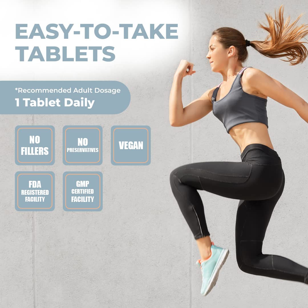 Pomona Wellness Vitamin B Complex Supplement with Folic Acid, High Potency Multivitamin, All 10 B Vitamins Including B12, Supports Energy Levels, Heart Health, Non-GMO, 50 Tablets